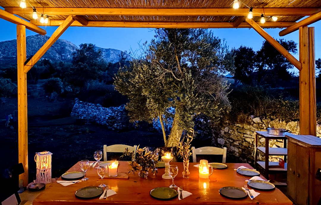 Private dinning in the Olive Grove